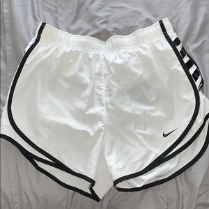 White Nike Running Shorts